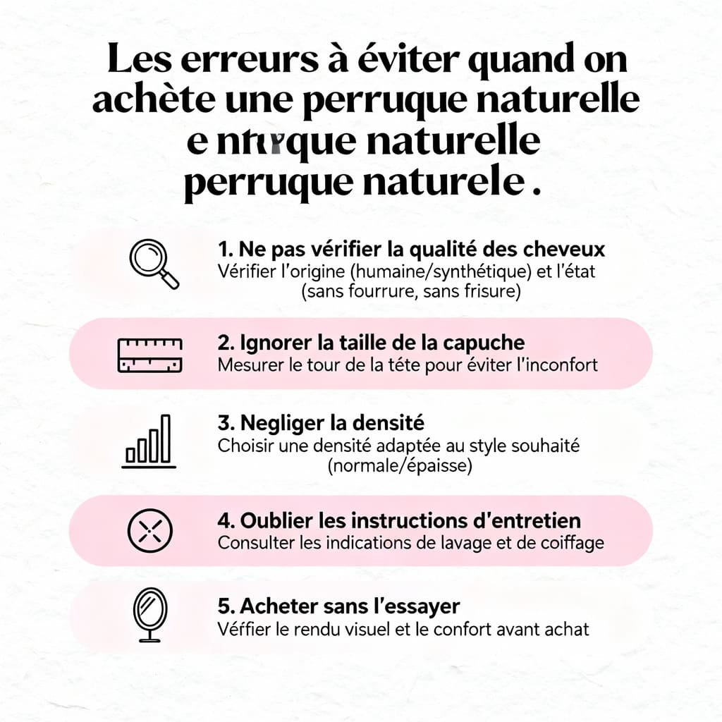 Les erreurs à éviter quand on achète une perruque naturelle