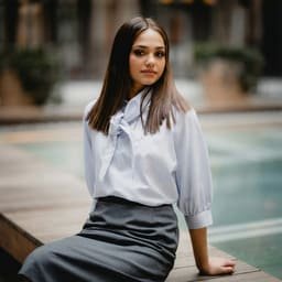 Jeune fille qui porte une perruque naturelle Dvora C