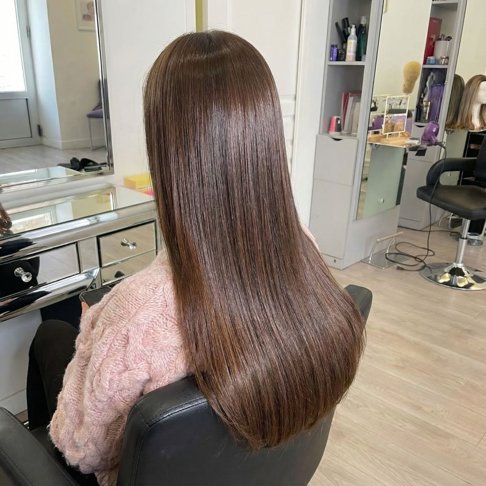 Perruque naturelle dos