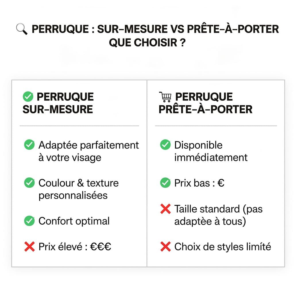Perruque-sur-mesure vs perruque naturelle laquelle choisir ?
