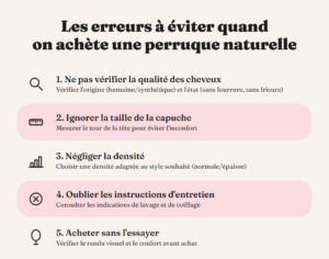 Les erreurs à éviter quand on achète une perruque naturelle