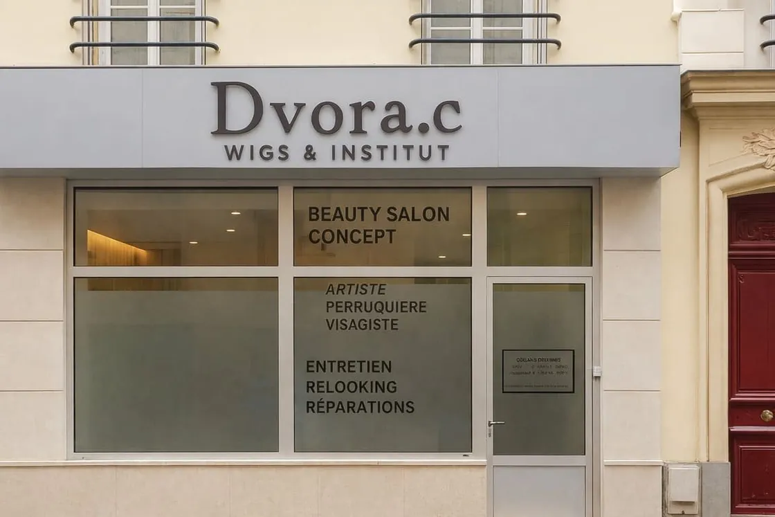 Façade du salon Dvora C Wigs, perruques naturelles haut de gamme à Levallois-Perret